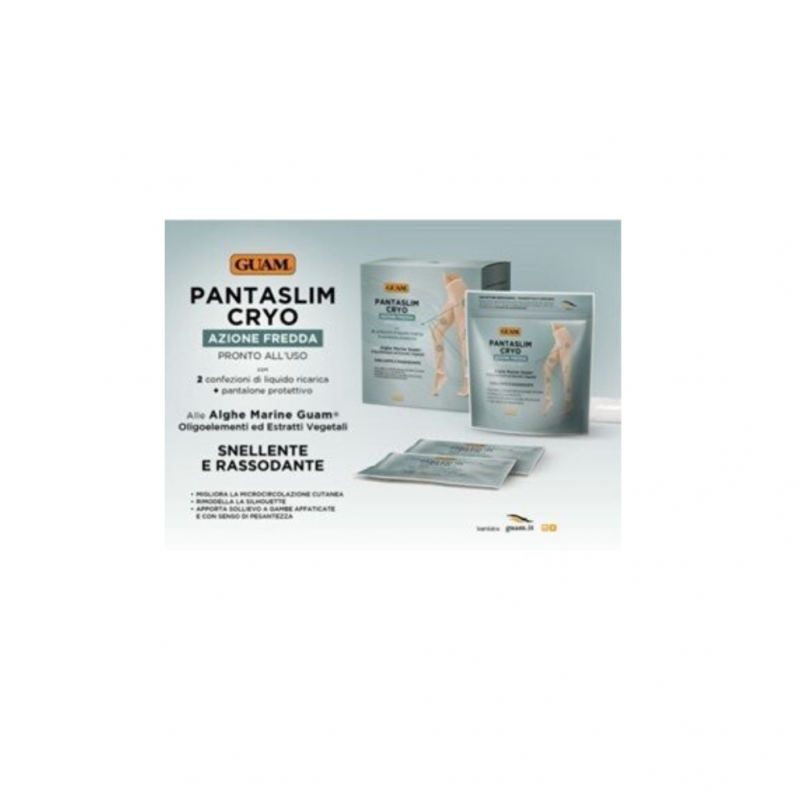 Guam PantaSlim Cryo – Azione Fredda – SNELLENTE E RASSODANTE – 1 PantaSlim Cryo + 2 confezioni di liquido ricarica + 1 Pantalone protettivo