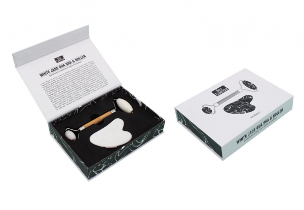 JADE GUA SHA & ROLLER Giada bianca