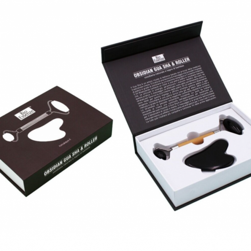 JADE GUA SHA & ROLLER Ossidiana