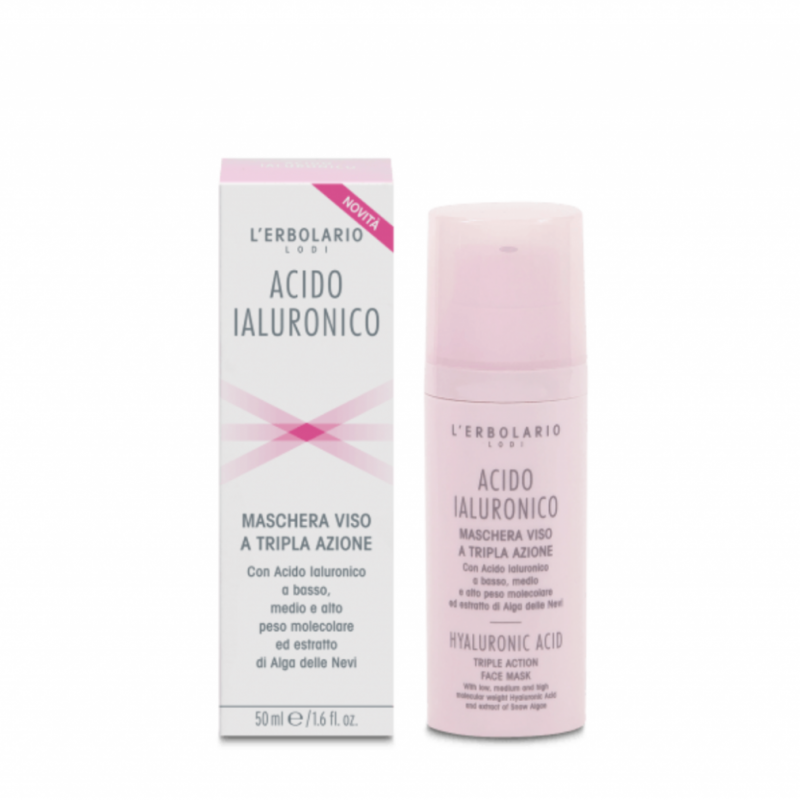 Maschera Viso a Tripla Azione Acido Ialuronico