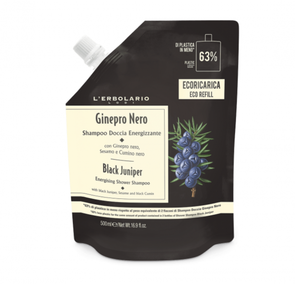 Ecoricarica Shampoo Doccia Energizzante Ginepro Nero
