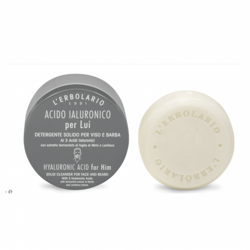 Detergente Solido Viso e Barba Acido Ialuronico per Lui