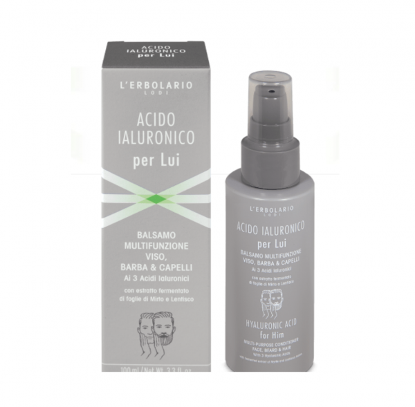 Balsamo multifunzione Viso, Barba & Capelli Acido Ialuronico per Lui