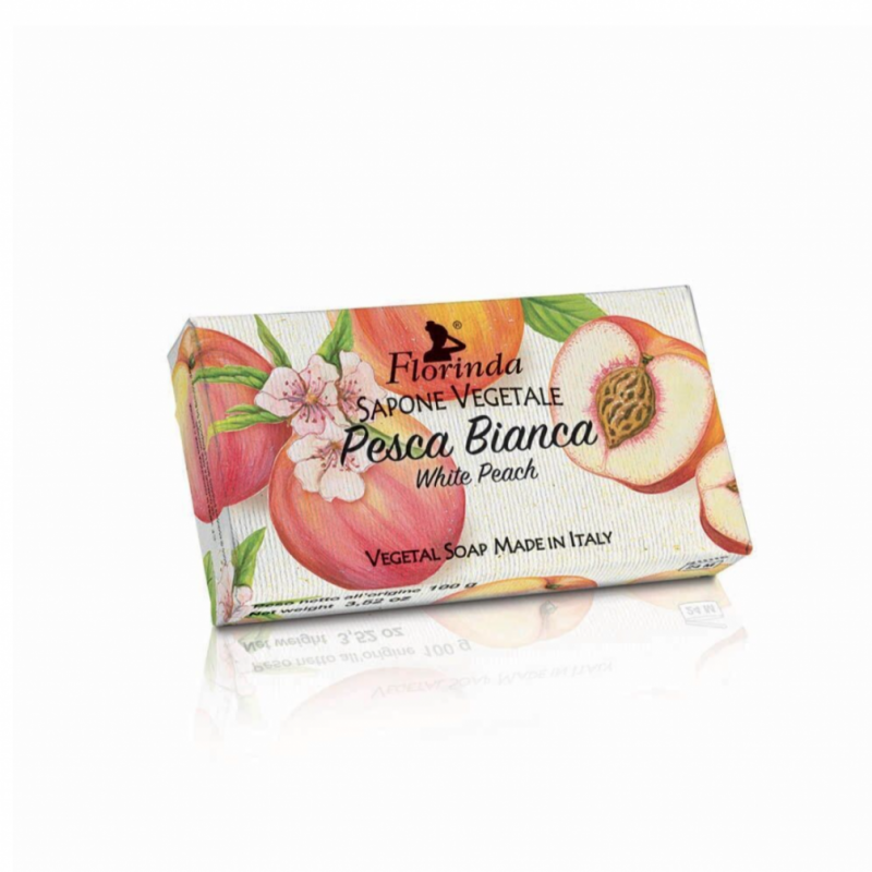 Sapone Vegetale da 100 g. PESCA BIANCA