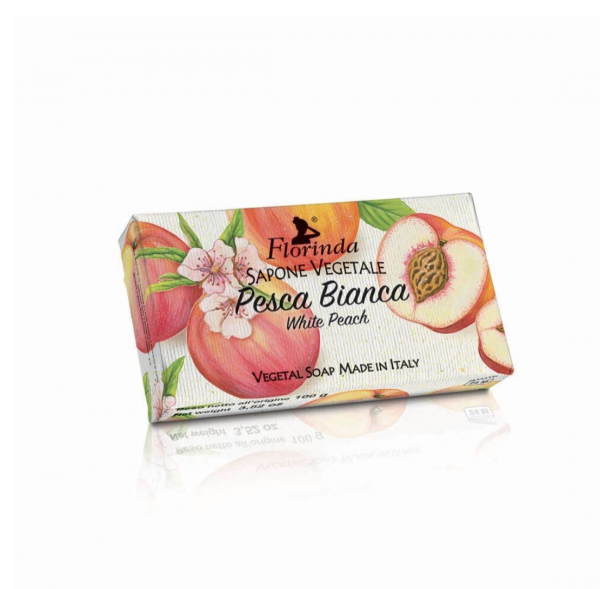 Sapone Vegetale da 100 g. PESCA BIANCA