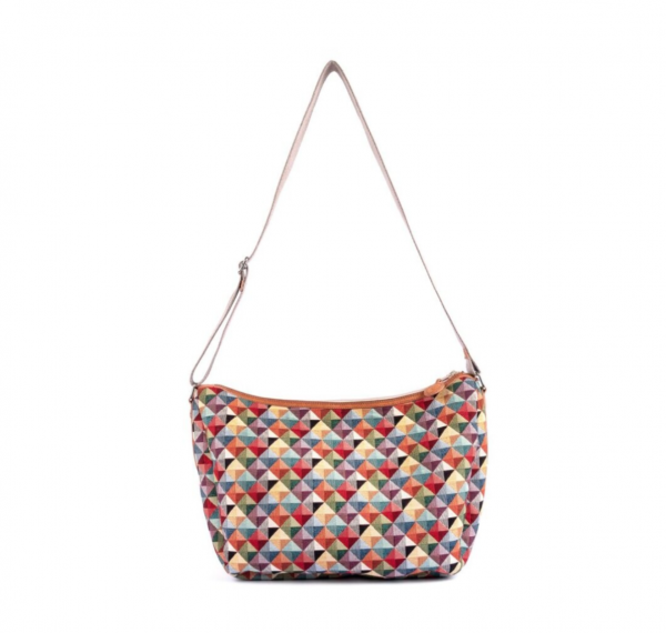 BORSA MEZZALUNA PIRAMIDE