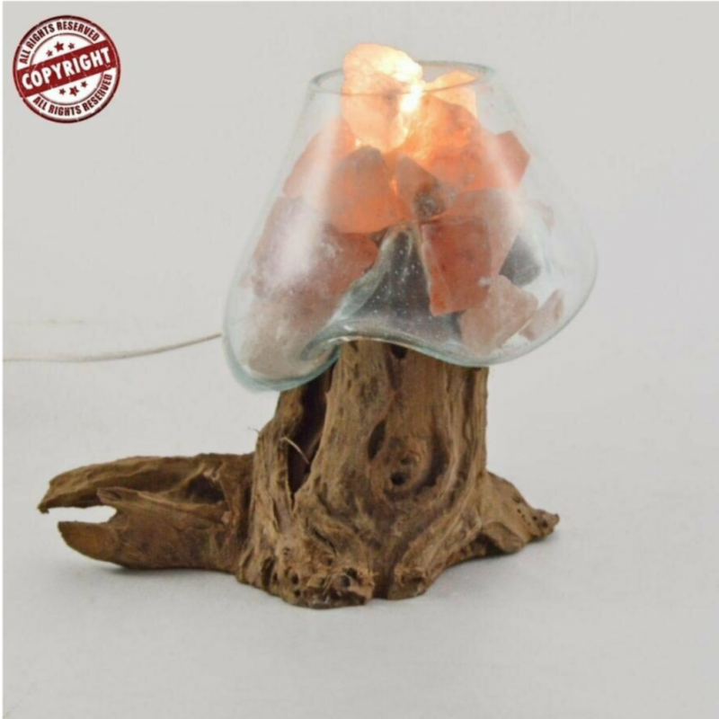 LAMPADA DI SALE SU LEGNO NATURALE da 2,5 a 4 kg
