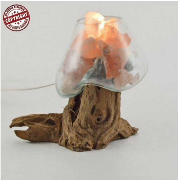 LAMPADA DI SALE SU LEGNO NATURALE da 2,5 a 4 kg