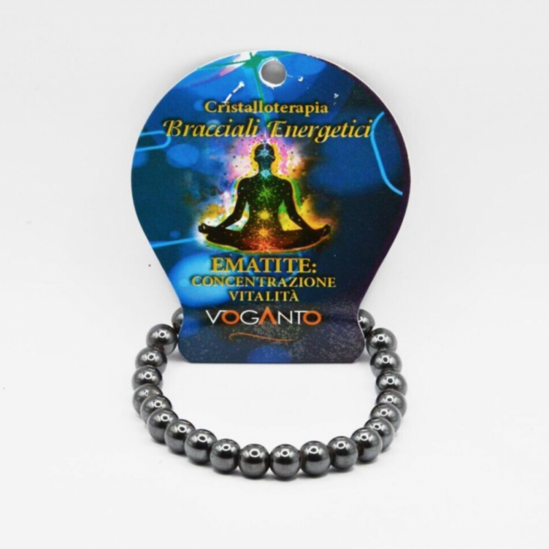 BRACCIALE ENERGETICO CON PERLE DI EMATITE