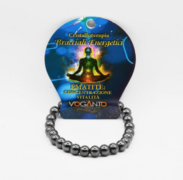BRACCIALE ENERGETICO CON PERLE DI EMATITE