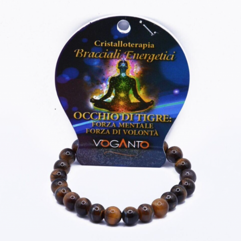 BRACCIALE ENERGETICO CON PERLE DI OCCHIO DI TIGRE