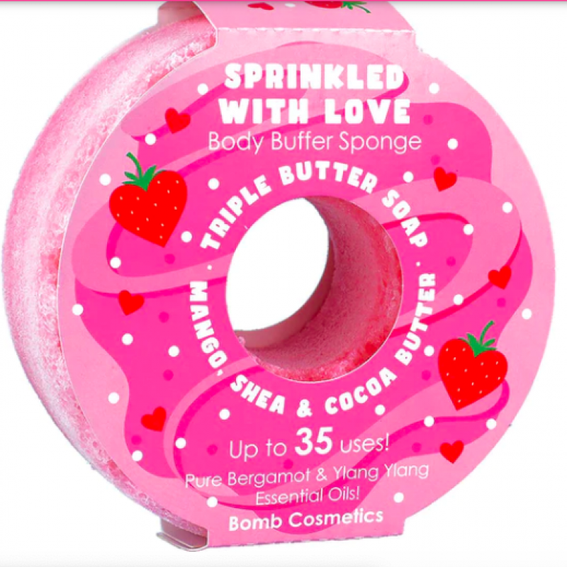 SPUGNA DA BAGNO sprinkled with love (FRAGOLA)