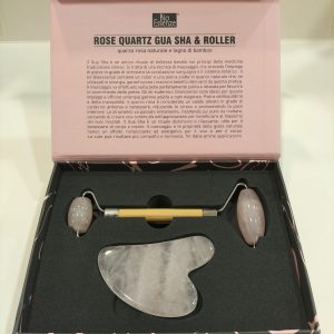 JADE GUA SHA & ROLLER Quarzo Rosa