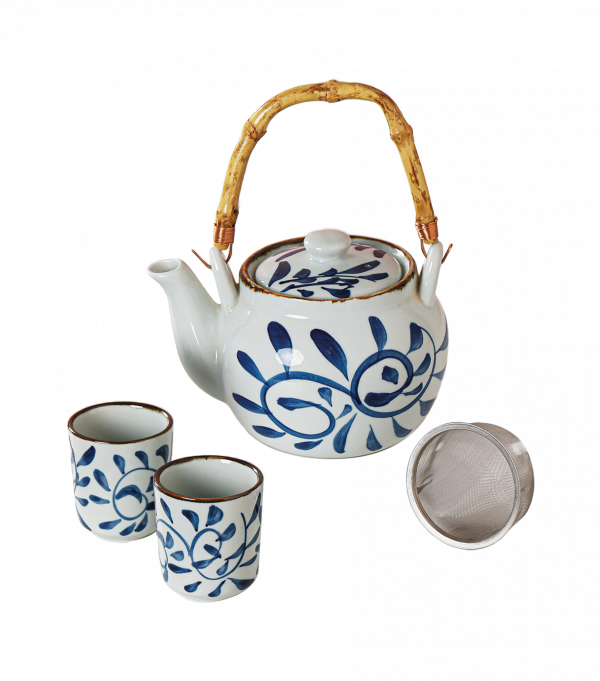 Set Teiera in porcellana PETALI con 2 tazze
