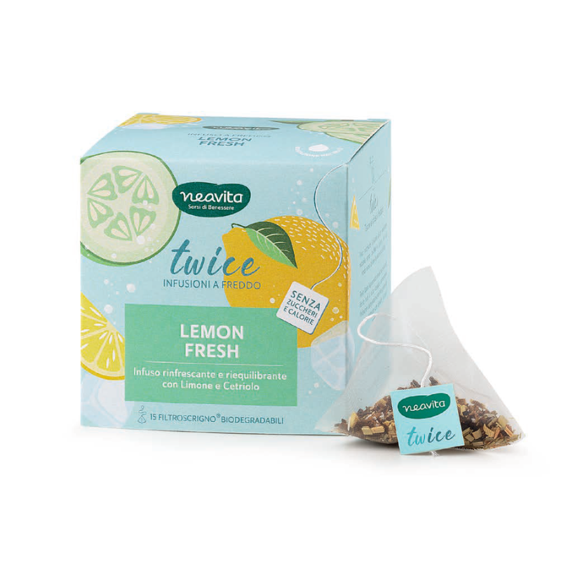 TWICE LEMON FRESH infusi a freddo 15 bustine filtroscrigno