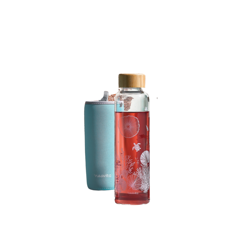 Twice Bottiglia in vetro GINGER con tappo in legno da 500 ml