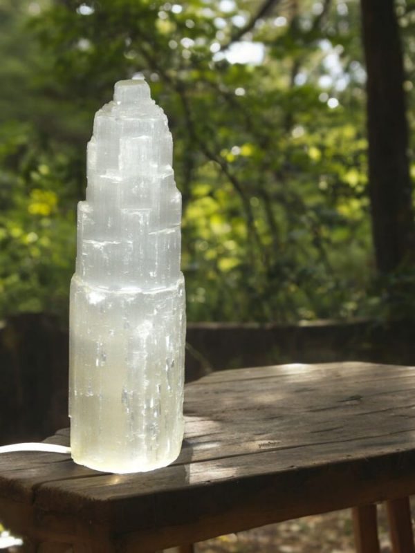 LAMPADA IN SELENITE h 30 cm
