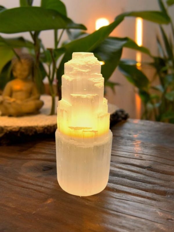 LAMPADA IN SELENITE h 20 cm