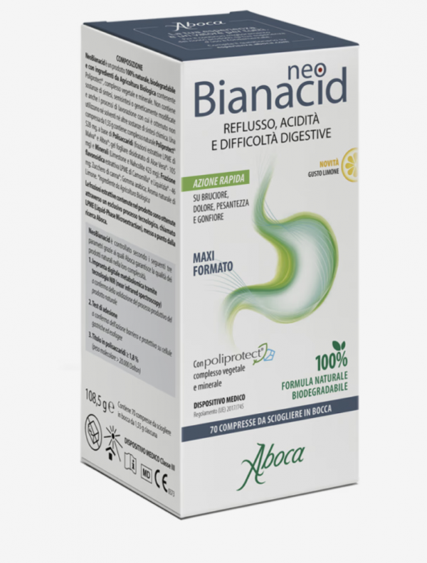 NEOBIANACID gusto limone Maxi formato 70 compresse