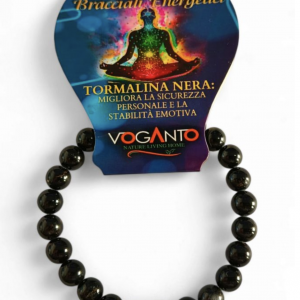 BRACCIALE ENERGETICO CON PERLE DI TORMALINA NERA