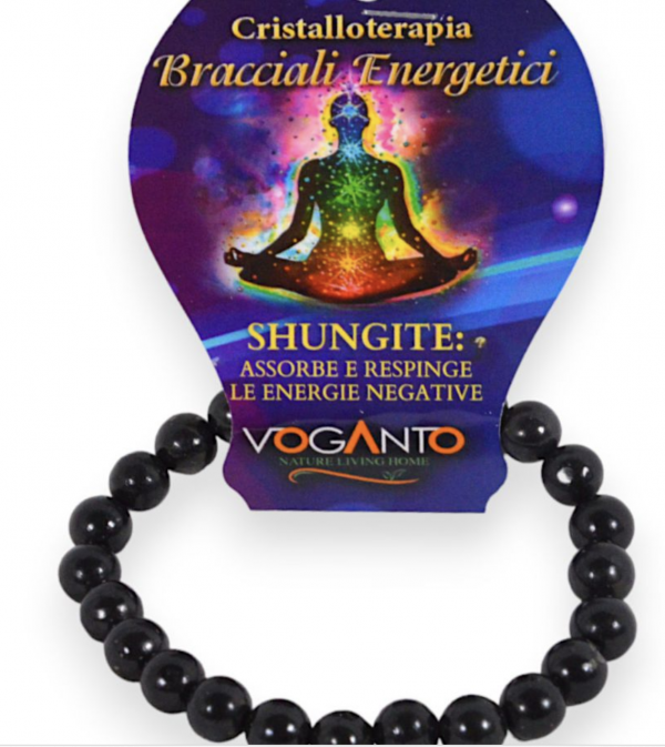 BRACCIALE ENERGETICO CON PERLE DI SHUNGITE