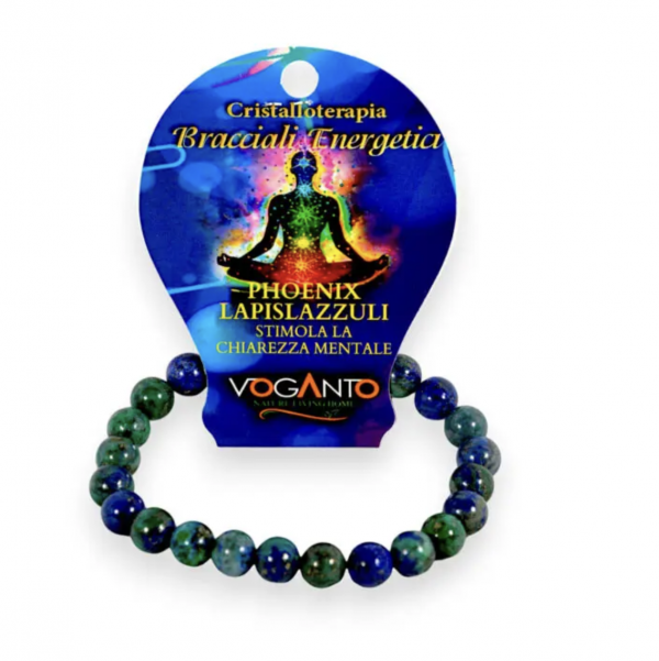 BRACCIALE ENERGETICO CON PERLE DI PHOENIX LAPISLAZZULI