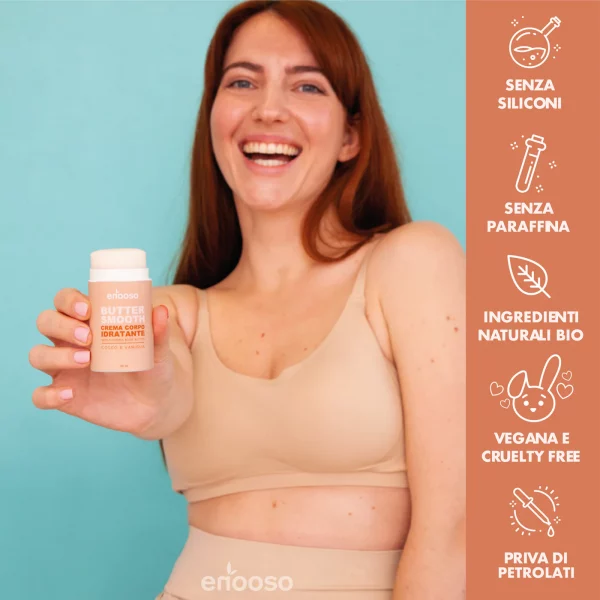 Crema corpo Idratante in stick- Cocco e Vaniglia - Enooso - immagine 5