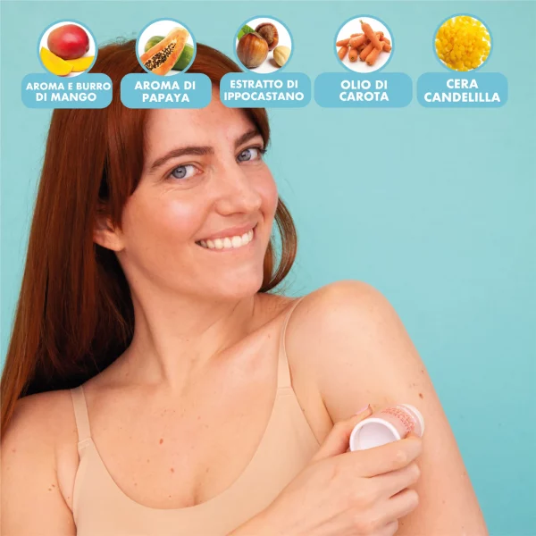 Crema corpo Idratante in stick- Mango e Papaya -Enooso - immagine 2