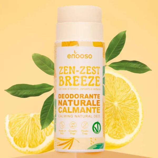 Deodorante Solido Calmante - Zen Zest Breeze  profumo LIMONE ZENZERO E VERBENA