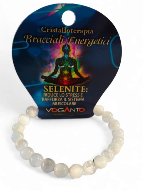 BRACCIALE di SELENITE perle da 8mm