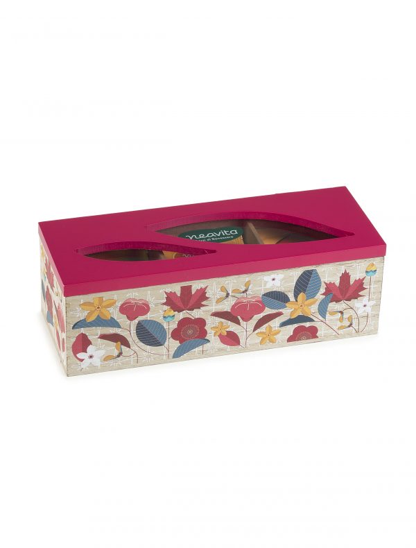 Cofanetto Legno Bio Rosa 15 Filtri Tisane Assortite