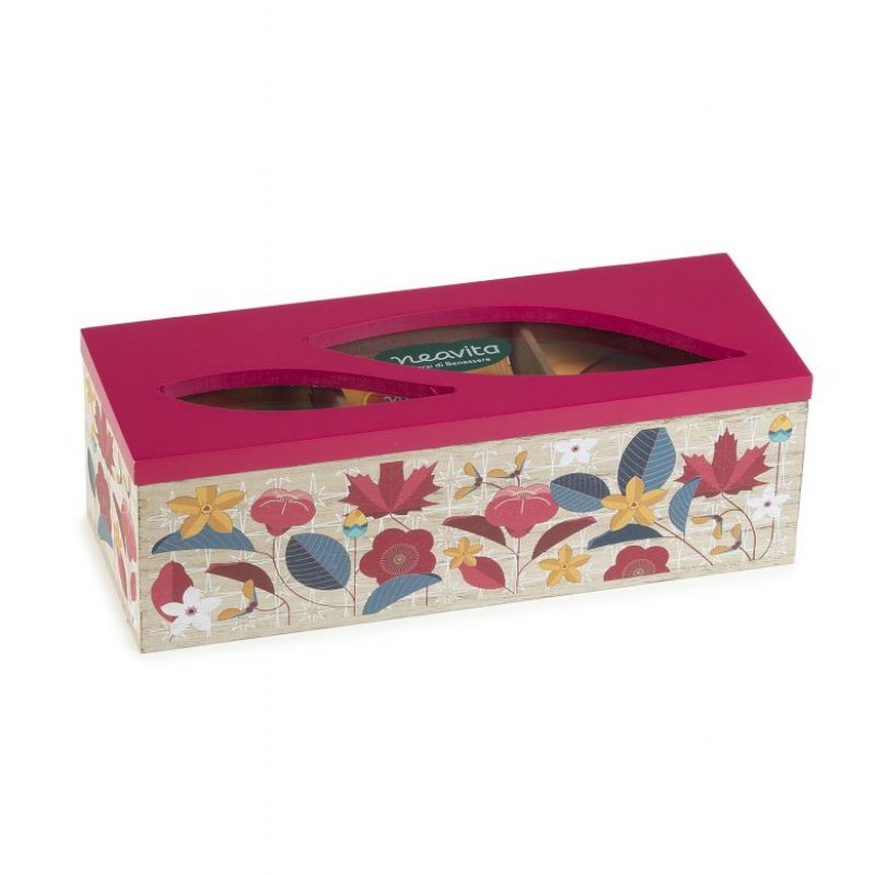 Cofanetto Legno Bio Rosa 15 Filtri Tisane Assortite