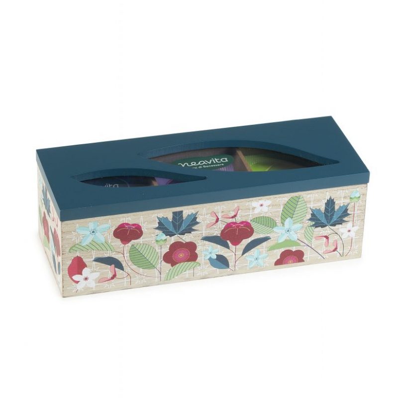 Cofanetto Legno Bio Azzurro 15 Filtri Tisane Assortite