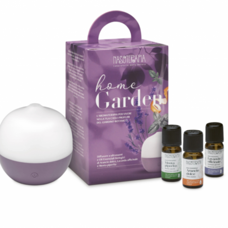 KIT HOME GARDEN Diffusore NUX Verbena con 3 Oli Essenziali Bio