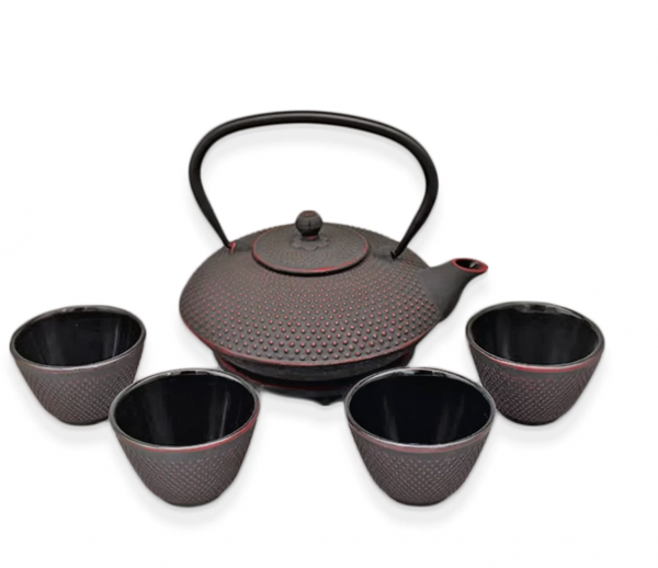 SET TEIERA IN GHISA SAKURA 800 ml + 4 cup
