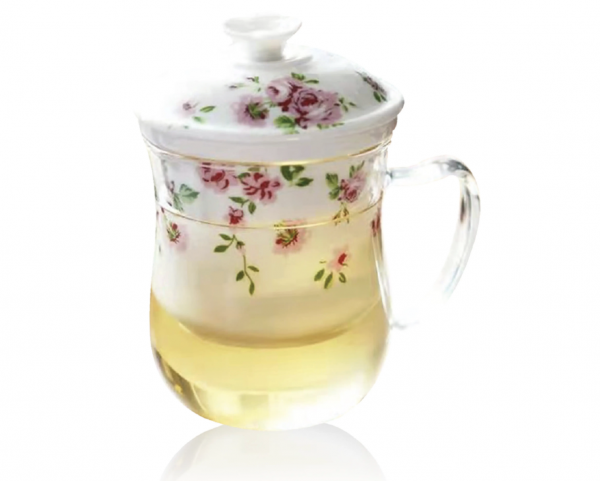 Infusiera in vetro borosilicato con filtro in porcellana - MALVA