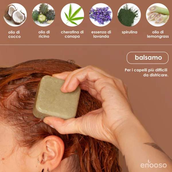 BALSAMO SOLIDO DISTRICANTE per capelli secchi - immagine 3