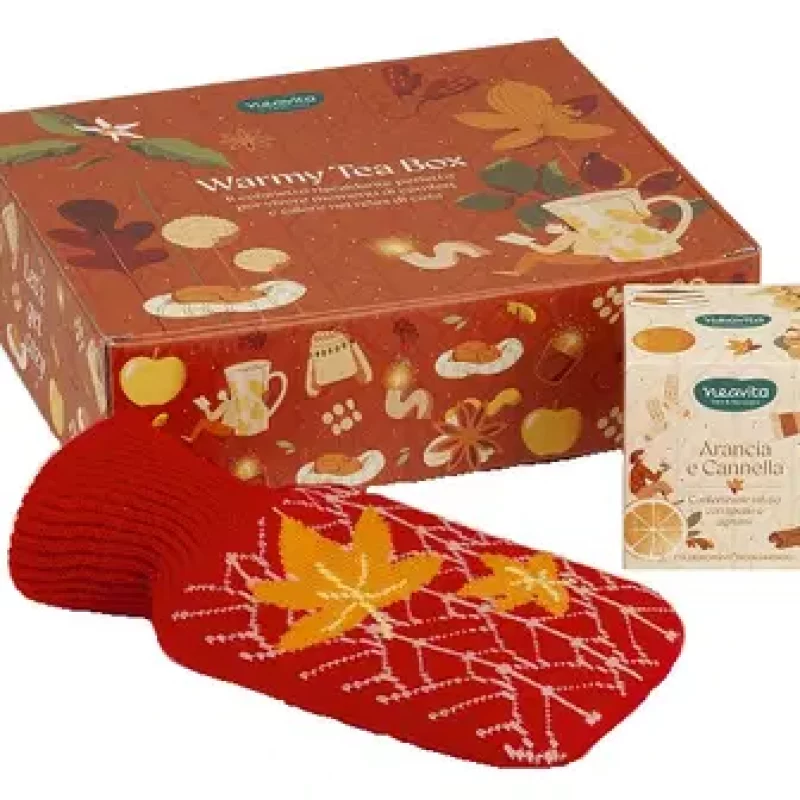 Warmy Tea Box con infuso Arancia e Cannella 7 filtri e boule acqua calda