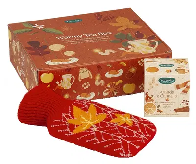 Warmy Tea Box con infuso Arancia e Cannella 7 filtri e boule acqua calda