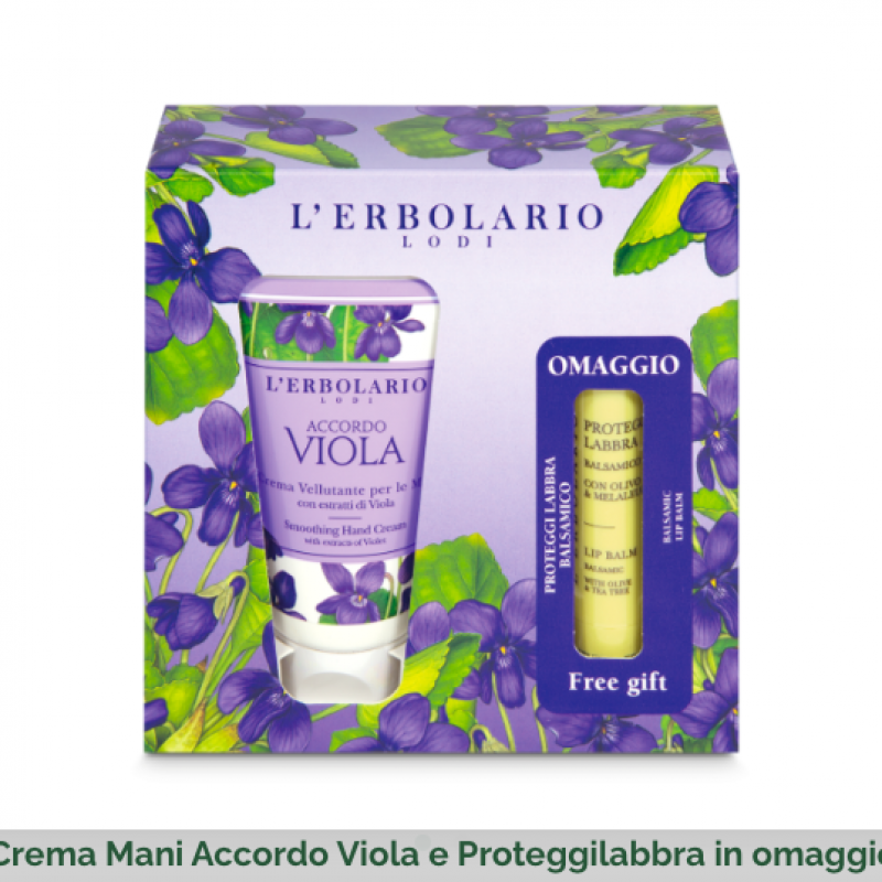 Crema Mani ACCORDO VIOLA e Proteggilabbra in omaggio