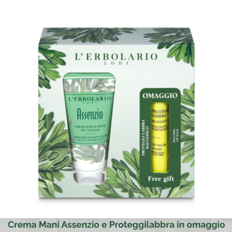 Crema Mani ASSENZIO e Proteggilabbra in omaggio