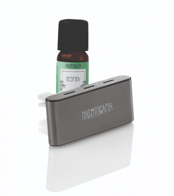Diffusore auto GRIGIO con sinergia RESPIRA