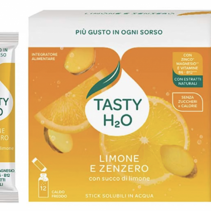 LIMONE E ZENZERO - TASTY H20 - Insaporitori acqua senza zucchero nè calorie