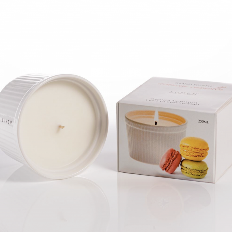 GRAND SOUFFLE' MACARONS Candela vegetale ml. 250 in astuccio