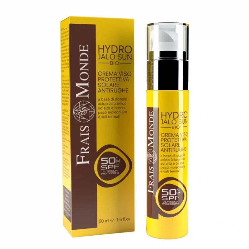 HYDRO JALO SUN BIO Crema VISO Protettiva Solare Antirughe SPF 50 +