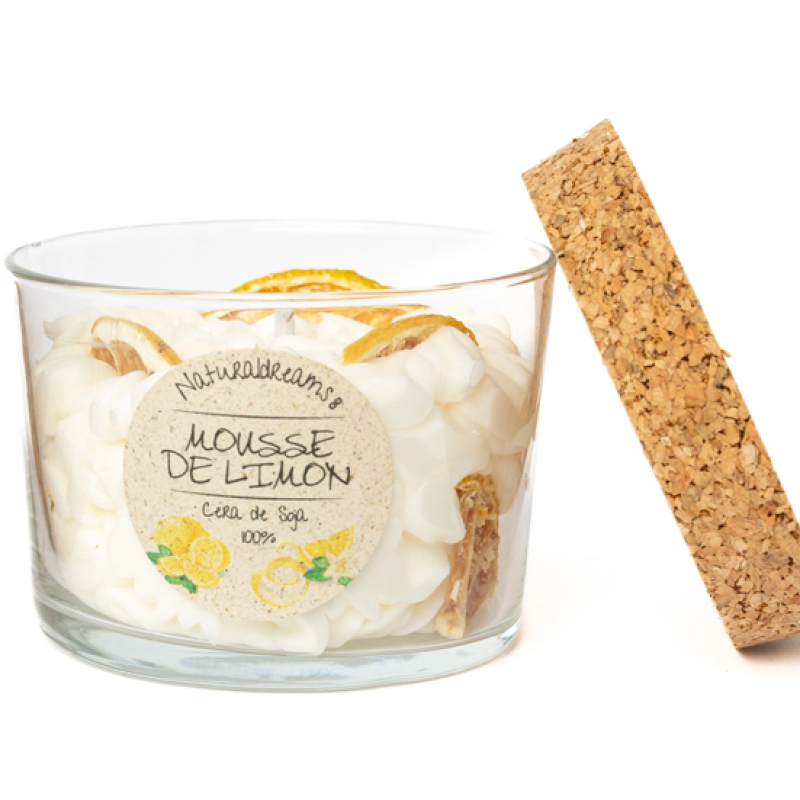 Candela in Cera di Soia MOUSSE al LIMONE