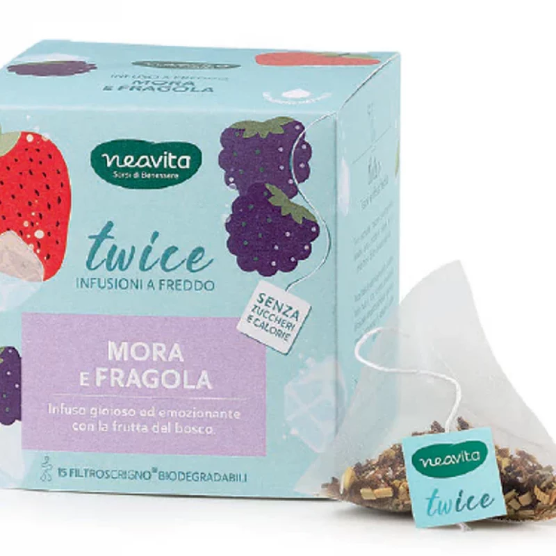 TWICE MORA e FRAGOLA - Infusi a freddo 15 bustine filtroscrigno