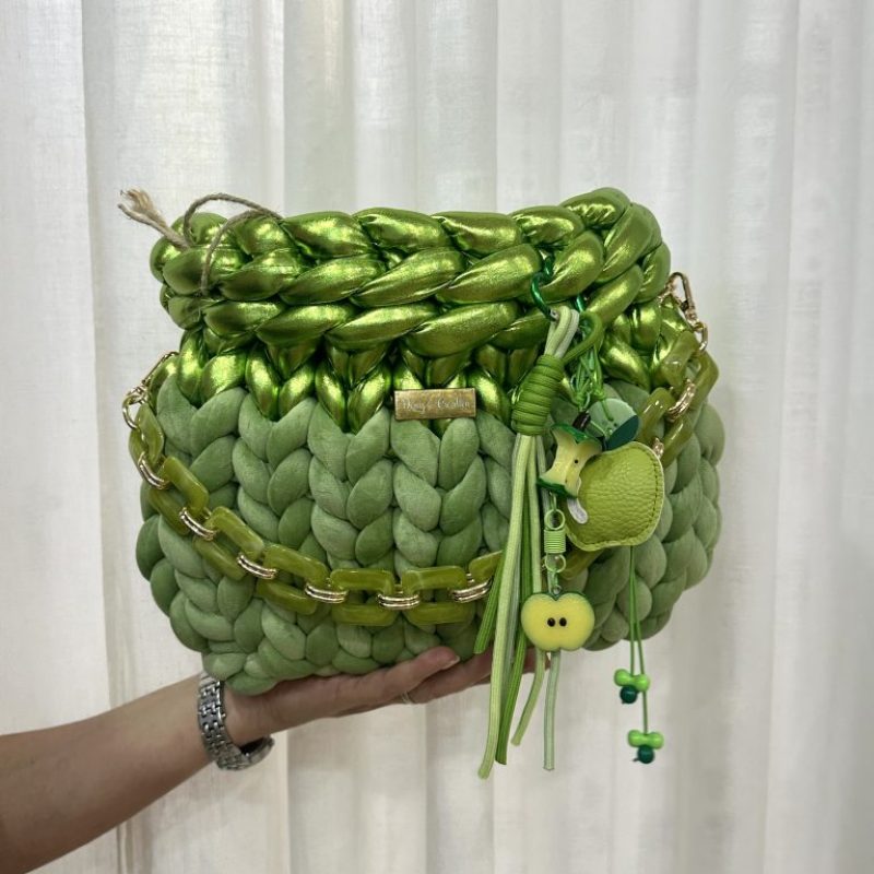 Borsa fatta a mano VERDE