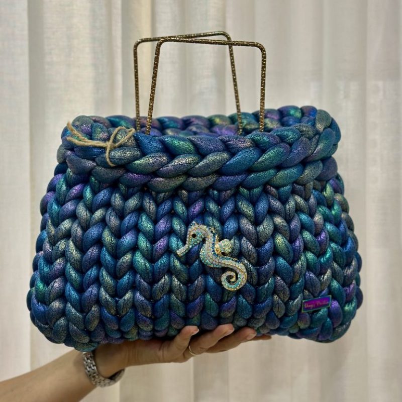 Borsa fatta a mano BLU MARINO
