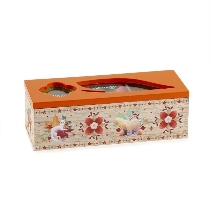 Cofanetto in Legno Bio Arancione 15 filtri assortiti